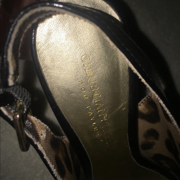 CHRISTIAN SIRIANO Black/Cheetah Heels…SIZE 6.5 - Picture 5 of 7